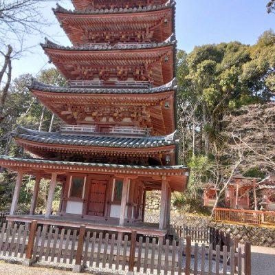 2024年3月三上山海住山寺　五重塔（国宝）